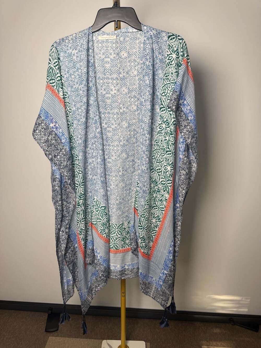 Do Everything in Love Women's Multi-Colored Patchwork Print cover up shawl